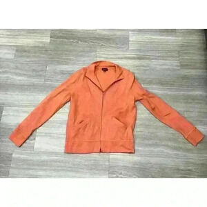 Faconnable Men's Coral Zip-Up Sweater - Size Small - 100% Cotton - MSRP $230